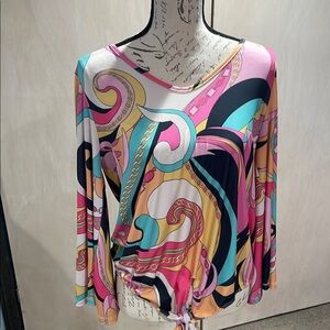 VaVa Colorful Abstract Women's Top